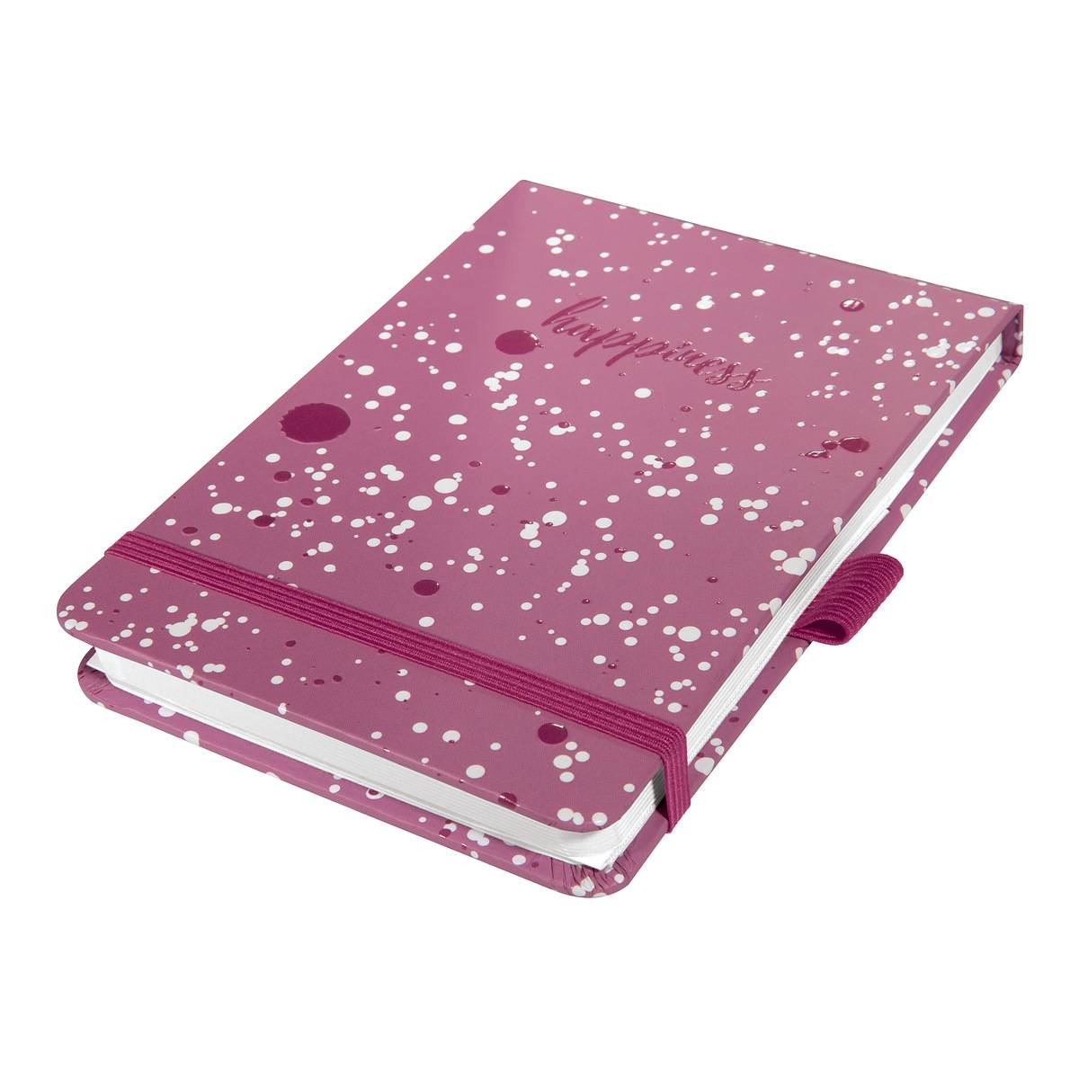 SIGEL Notizblock Jolie - Pink Happiness - punktkariert (Dot-Lineatur) - A6+ - violett - Hardcover - 158 S.