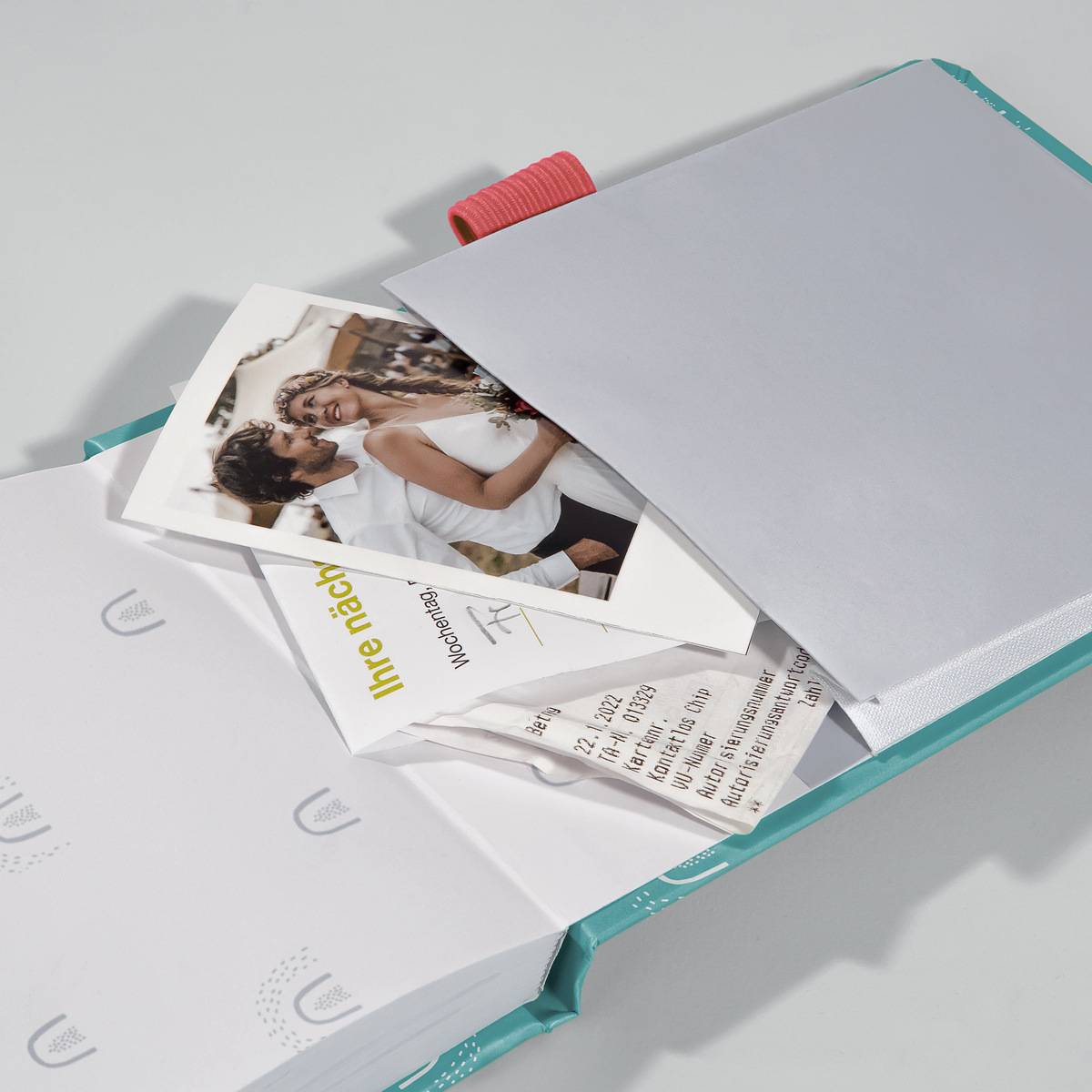 SIGEL Notizblock Jolie - Rainbow Turquoise - punktkariert (Dot-Lineatur) - A6+ - türkis - Hardcover - 158 S.