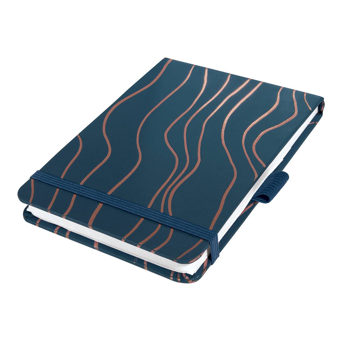 SIGEL Notizblock Jolie - Navy Meringue - punktkariert (Dot-Lineatur) - A6+ - dunkelblau - Hardcover - 158 S.