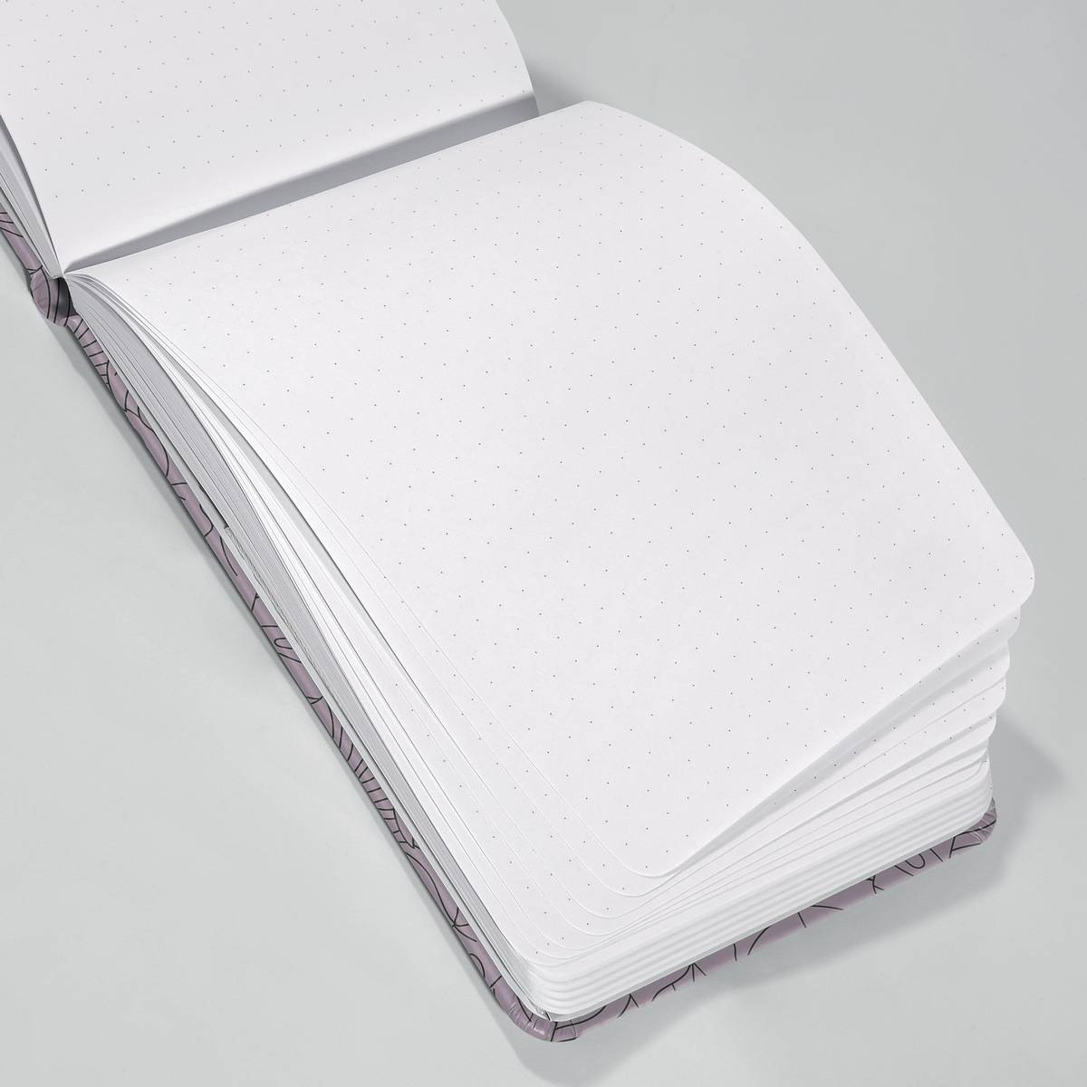 SIGEL Notizblock Jolie - Lilac Monstera - punktkariert (Dot-Lineatur) - A6+ - lila, schwarz - Hardcover - 158 S.