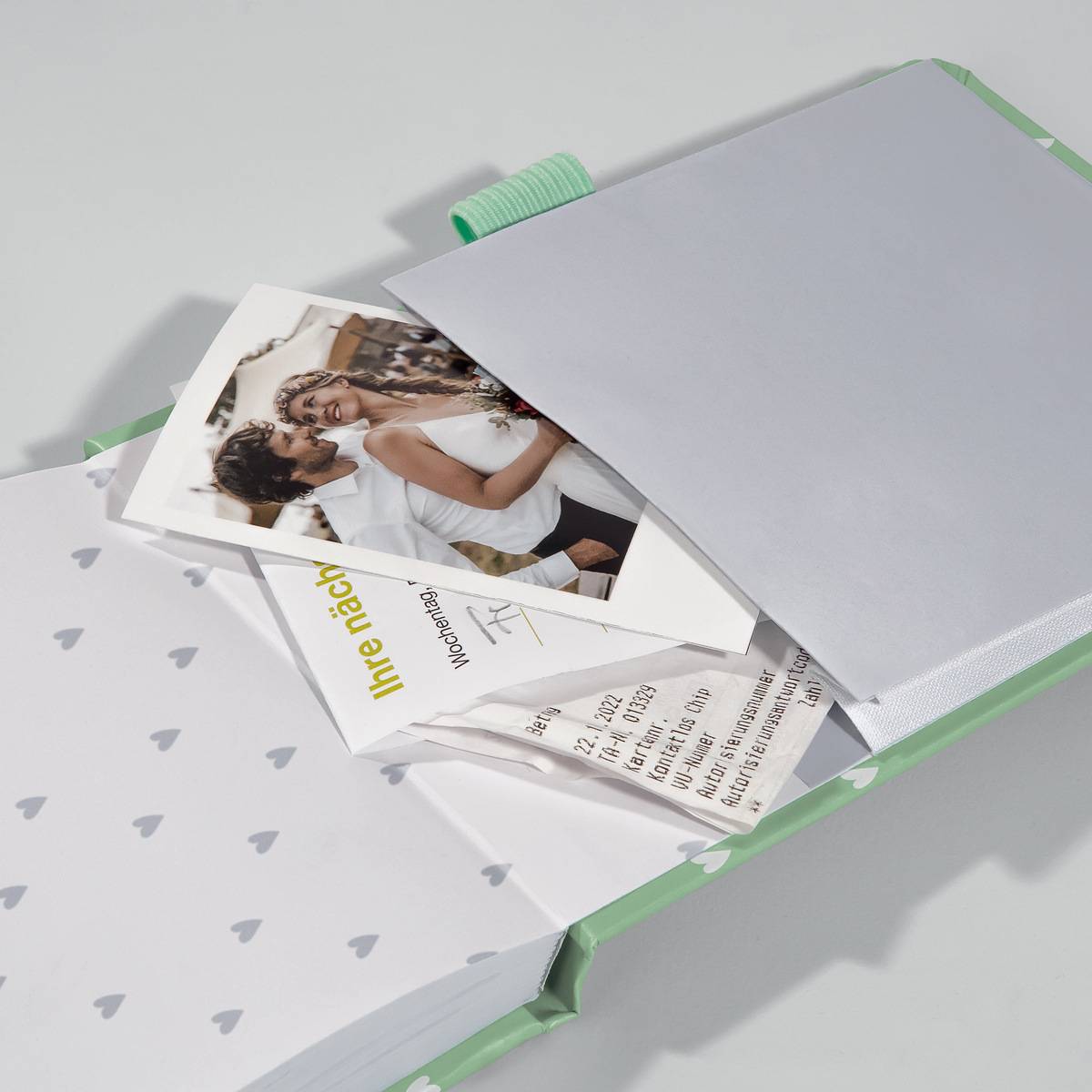 SIGEL Notizblock Jolie - Mint Love - punktkariert (Dot-Lineatur) - A6+ - mintgrün - Hardcover - 158 S.