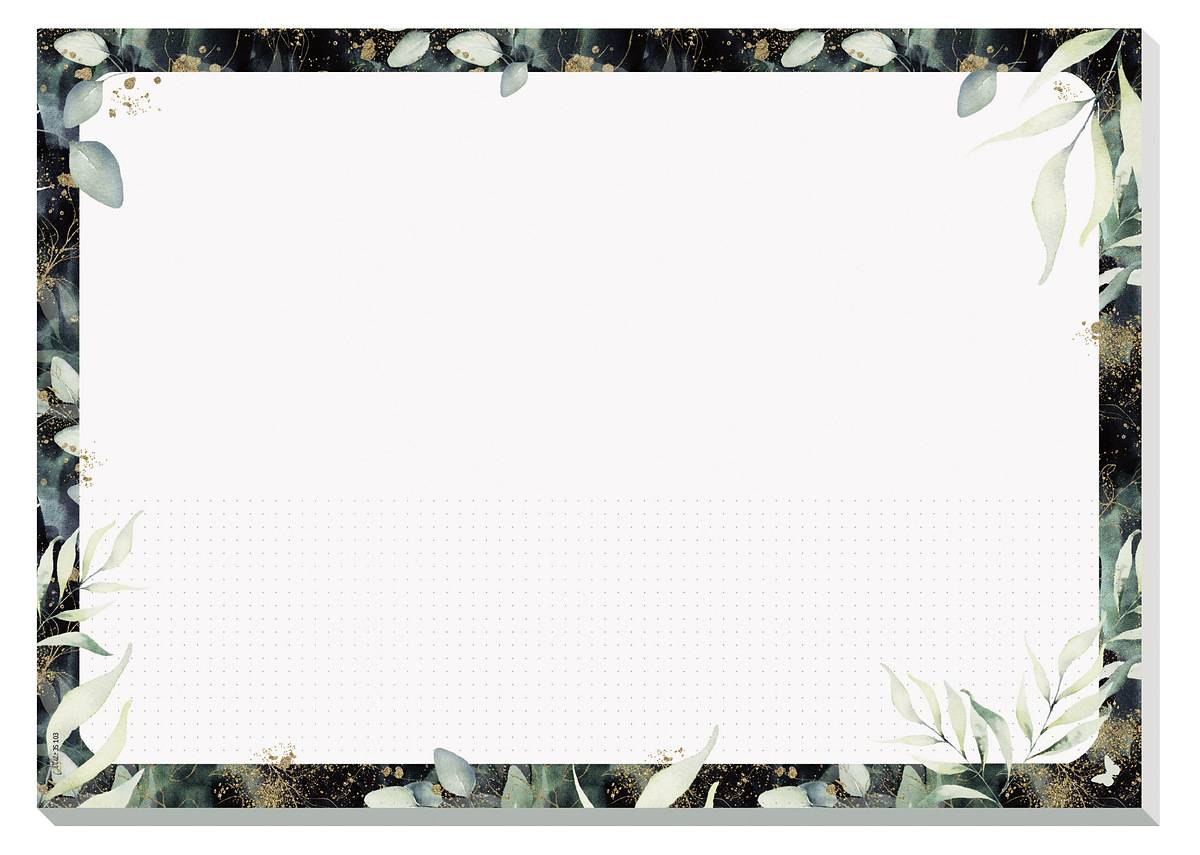 SIGEL Jolie Papier-Schreibunterlage Glamorous Leaves - A3 - 30 Blatt - FSC-zertifiziert