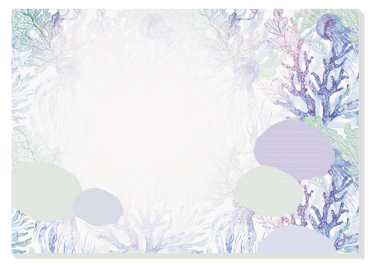 SIGEL Jolie Papier-Schreibunterlage Underwater Miracles - A3 - 30 Blatt - FSC-zertifiziert