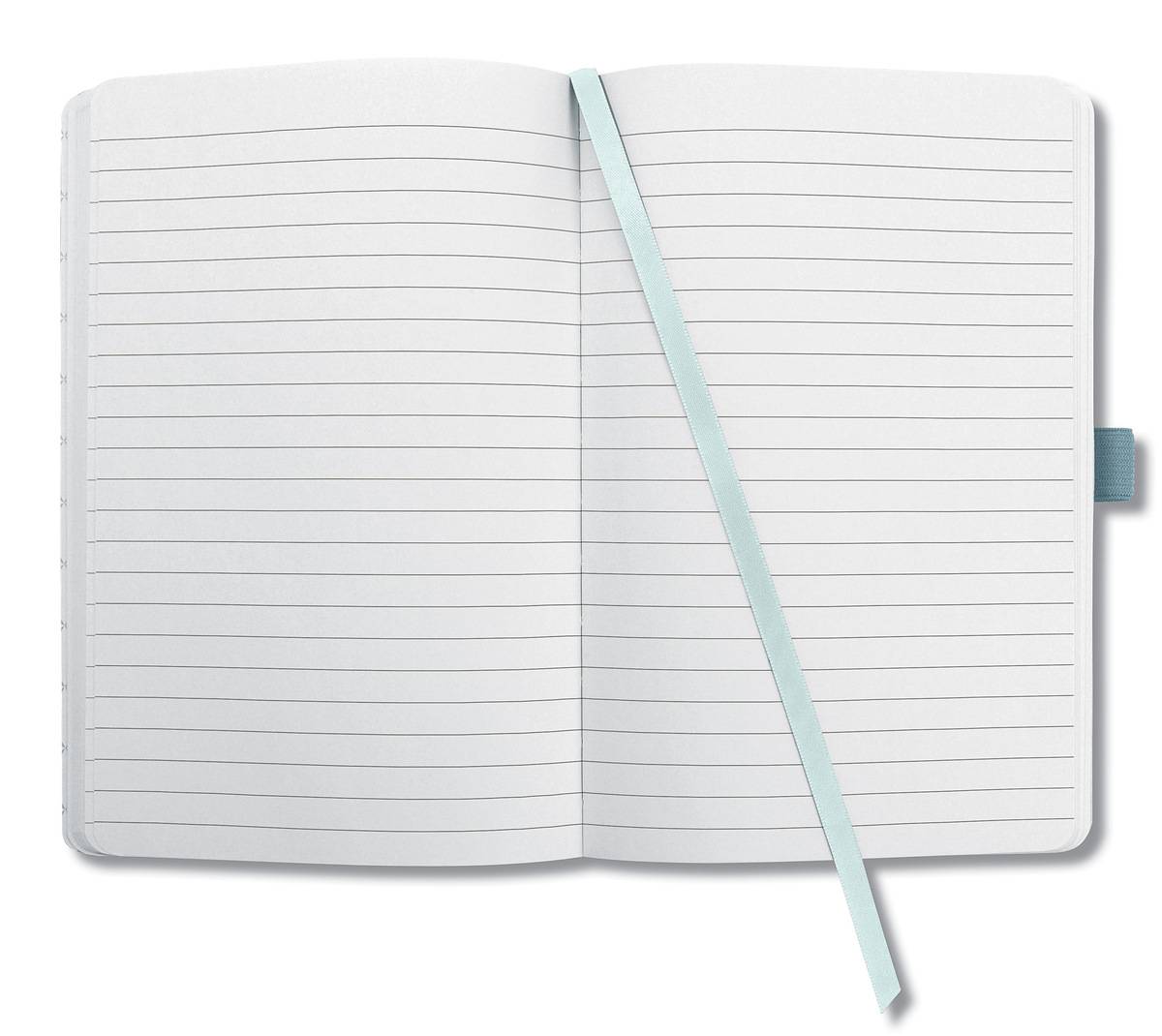 SIGEL Notizbuch Jolie - Blue Monstera - liniert - ca. A5 - hellblau, schwarz - Hardcover - 174 S. - FSC-zertifiziert