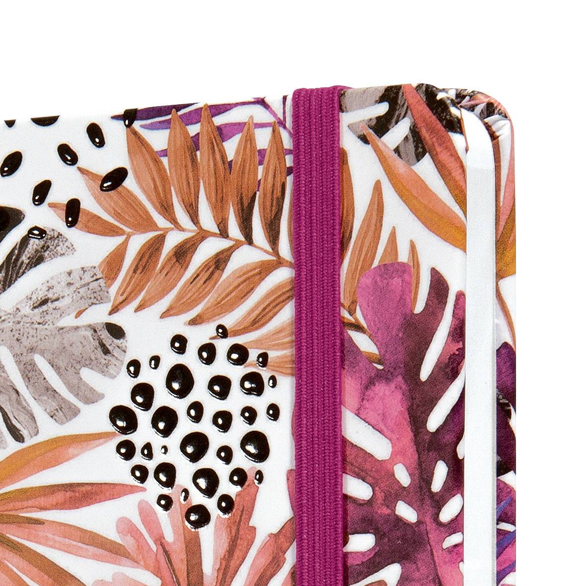 SIGEL Notizbuch Jolie - Apricot Jungle Fever - liniert - ca. A5 - apricot, violett, lila - Hardcover - 174 S.