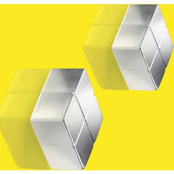 SuperDym-Magnet C10 Cube silber extra stark 20x10x20mm VE=2 Stück