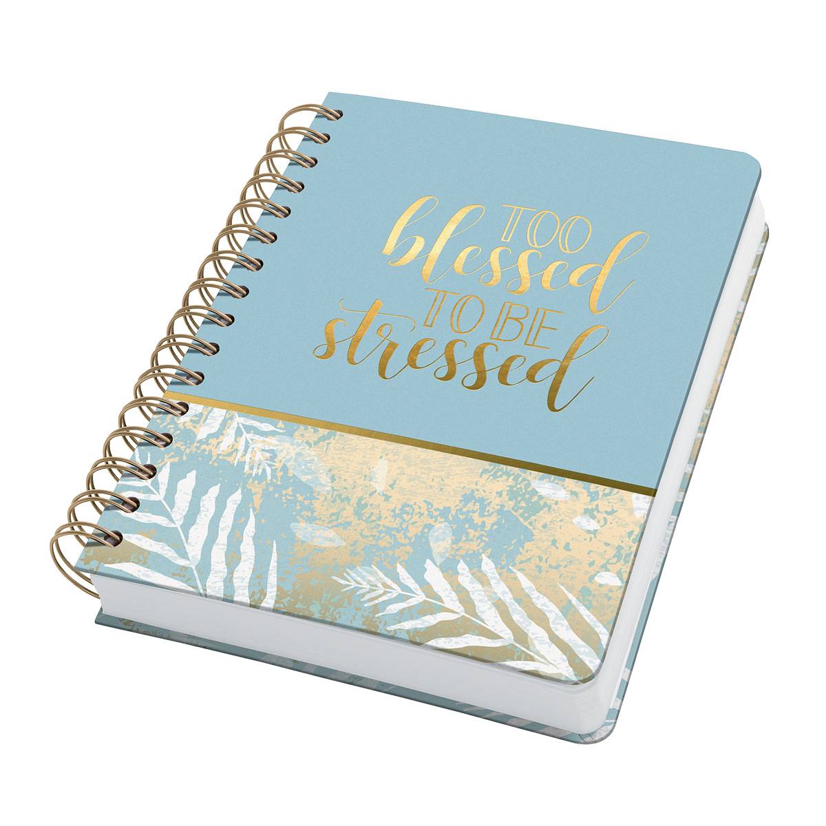 SIGEL Spiral-Notizbuch Jolie - Heavenly Leaves - punktkariert (Dot-Lineatur) - 120 g/m² - ca. A5 - Hardcover