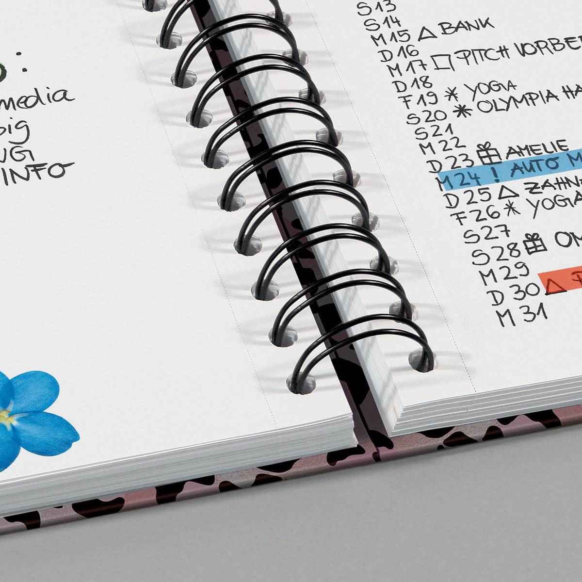 SIGEL Spiral-Notizbuch Jolie - Pink Leo Love - punktkariert (Dot-Lineatur) - 120 g/m² - ca. A5 - Hardcover