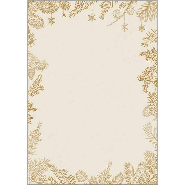 Weihnachtspapier A4 90g 100 Blatt Golden Christmas