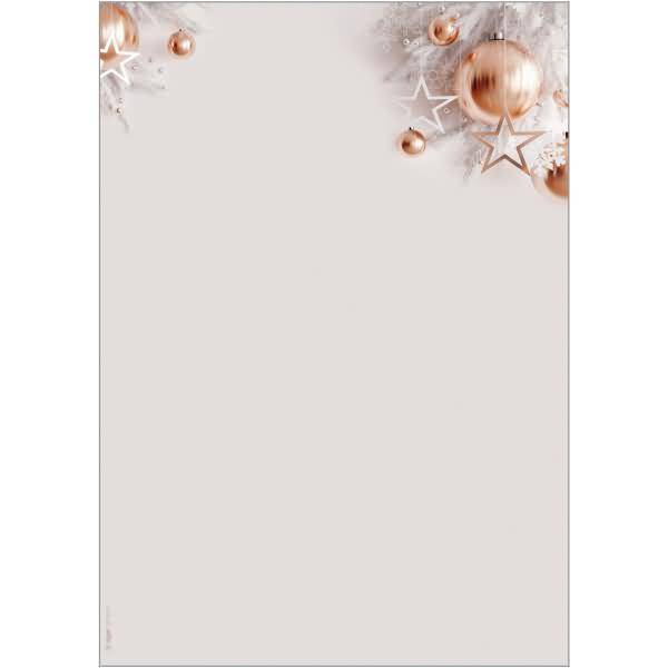 Weihnachtspapier A4 90g 100 Blatt Christmas in rose gold