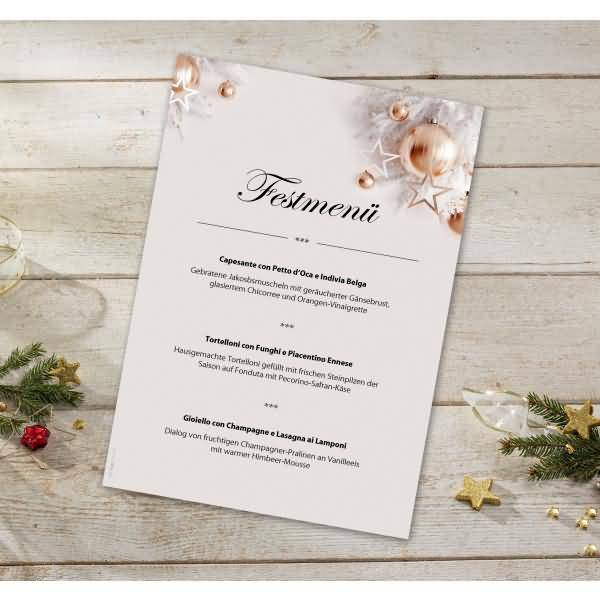 Weihnachtspapier A4 90g 100 Blatt Christmas in rose gold