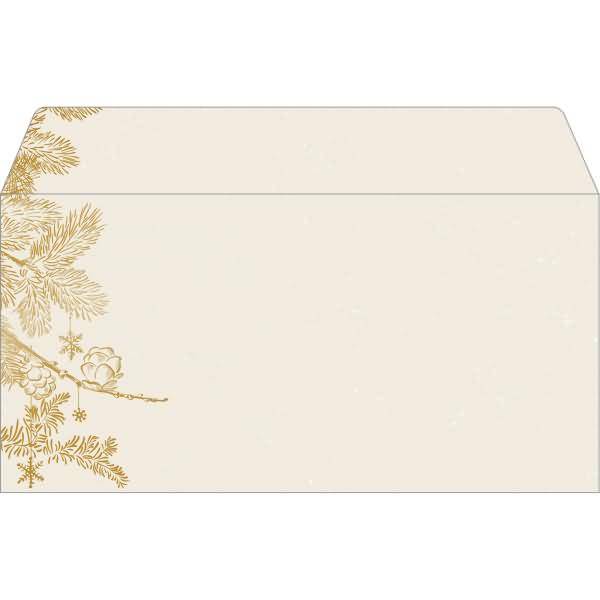 Weihnachtsumschlag DIN lang 90g 50 Stück Golden Christmas