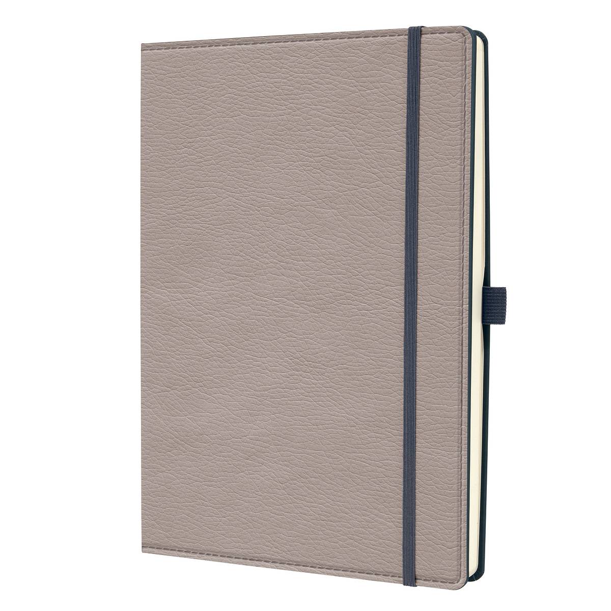 SIGEL Notizbuch Conceptum - Design Casual - punktkariert (Dot-Lineatur) - ca. A4 - beige - Hardcover - 194 S.