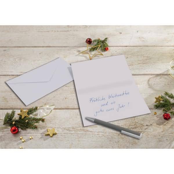 Weihnachtskarte A6 (A5) 250g 25+25 Stück Christmas wishes