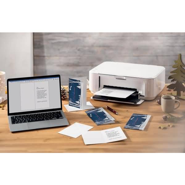 Weihnachts-Karte DL 250g 25+25 Stück Pop-up winter landscape