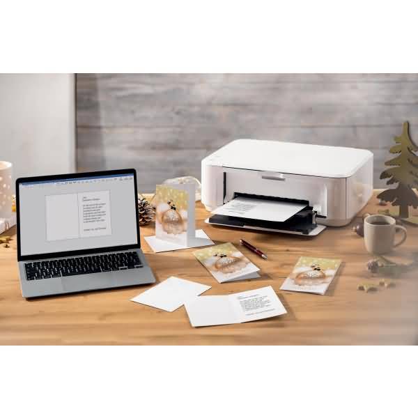 Weihnachtskarte A6 (A5) 250g 25+25 Stück Christmas joy