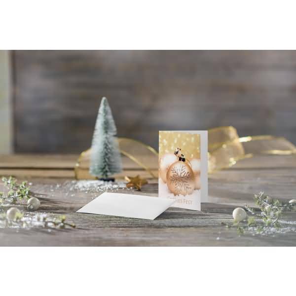 Weihnachtskarte A6 (A5) 250g 25+25 Stück Christmas joy