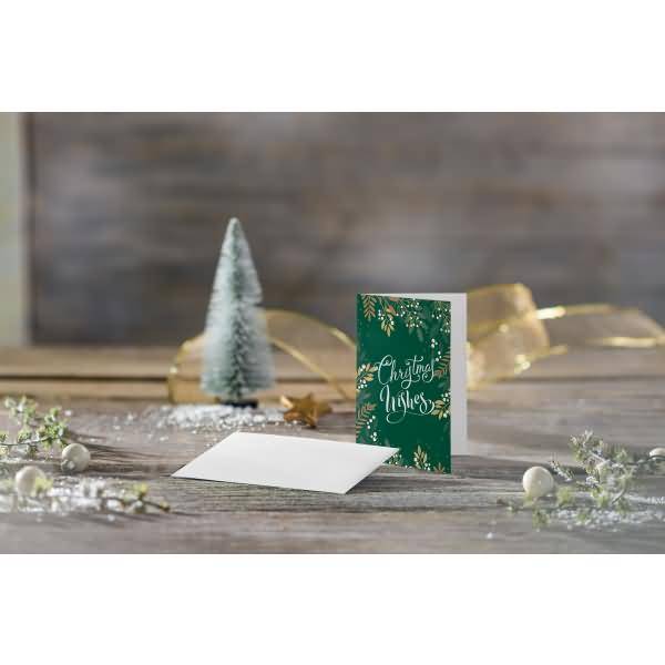 Weihnachtskarte A6 (A5) 250g 25+25 Stück Christmas wishes