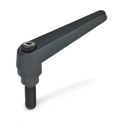 VERST. KLEMMHEBEL MIT SCHRAUBE, SCHWARZ