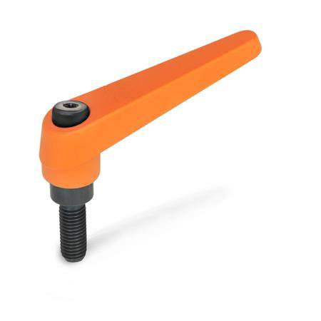 VERST. KLEMMHEBEL MIT SCHRAUBE, ORANGE