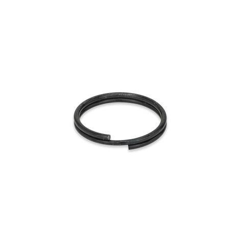 Schlüsselring Ø 14 mm, schwarz, Edelstahl