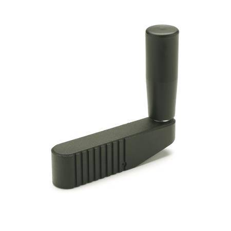 Zustellkurbel 100 mm, Bohrung 12 mm, Zinkdruckguss schwarz