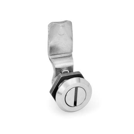 Edelstahl-Verriegelungen mit Schlitz, Riegelabstand 10 mm, m