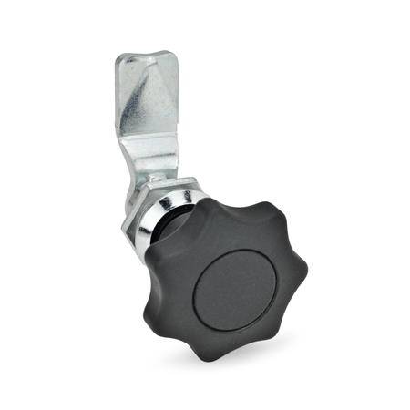 Verriegelung mit Riegelabstand 24 mm, Form SG - mit Sterngri