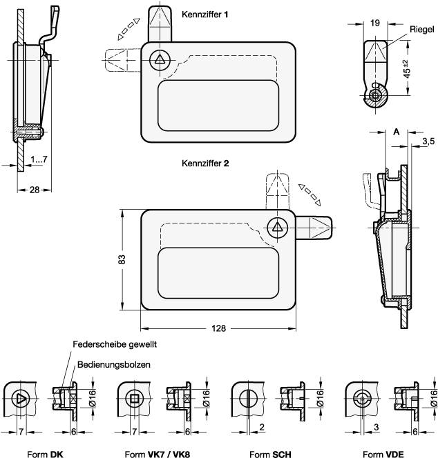 GRIFFSCHALE MIT VERRIEGELUNG (SCHLITZ)