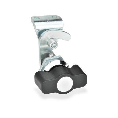 HAKEN-VERRIEGELUNG MIT KNEBEL-GRIFF U. GEGENHALTER