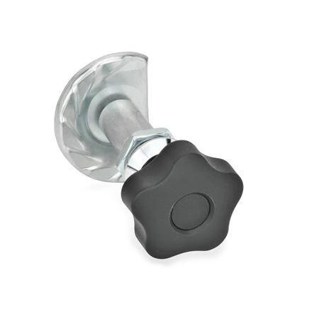 TÜRVERRIEGELUNG MIT KUNSTSTOFF-STERNGRIFF