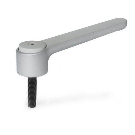 FLACHSPANNHEBEL, SILBER STRUKTURMATT