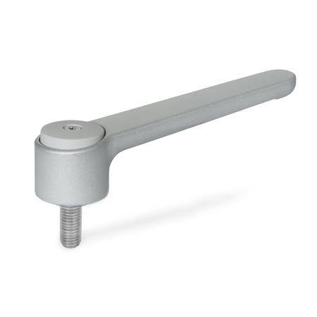 FLACHSPANNHEBEL, SILBER STRUKTURMATT