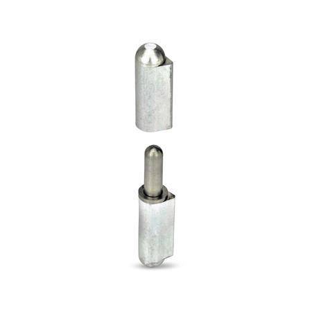 ALUMINIUM-SCHARNIER ZUM ANSCHWEISSEN (BANDROLLE)