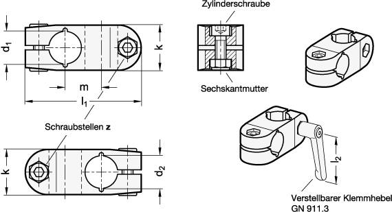 EDELSTAHL-KREUZKLEMMVERBINDER