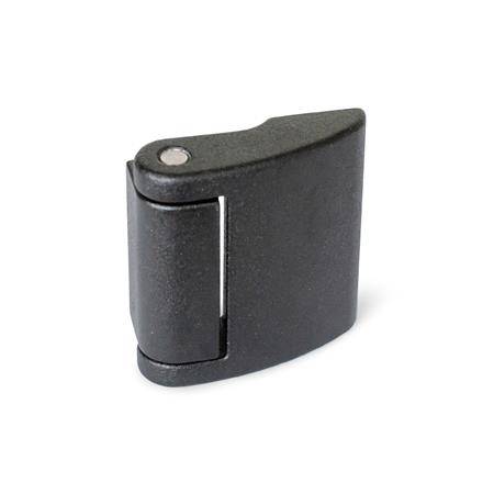 DESIGNSCHARNIER, SCHWARZ KU-BESCHICHTET