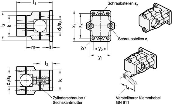 KREUZFLANSCH-KLEMMVERBINDER