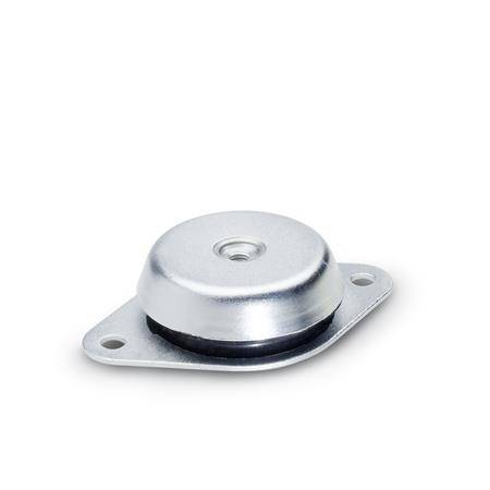 MASCHINENFUß MIT ZWEILOCHFLANSCH