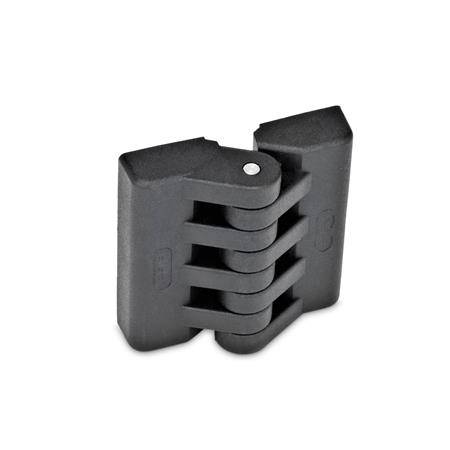 SCHARNIER, 2x2 GEWINDE-SACKLOCH