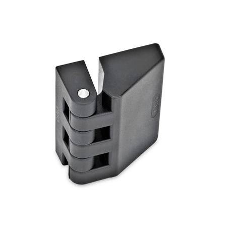 Scharnier 41 x 48, Form A - 2x2 Gewindesacklöcher, Kunststof