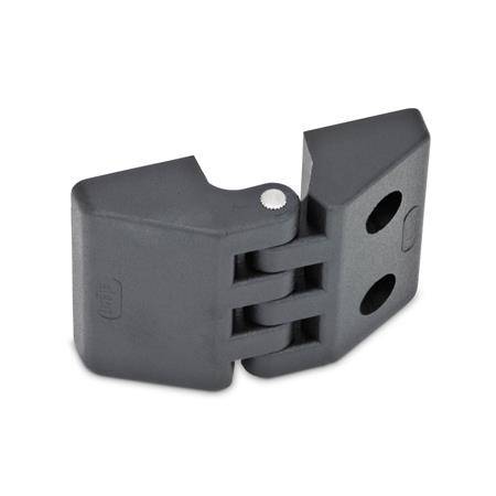 Scharnier Elesa 58 x 40 mm, Form E - 2x Gewindesacklöcher /