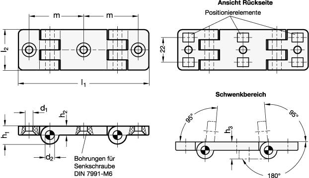 DOPPEL-SCHARNIER, GRAU