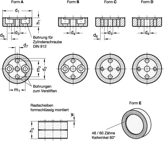RASTSCHEIBE, UNGEBOHRT, NICHT GEHÄRTET