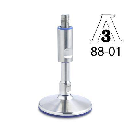 EDELSTAHL-STELLFUß, HYGIENIC DESIGN