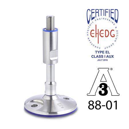 EDELSTAHL-STELLFUß, HYGIENIC DESIGN