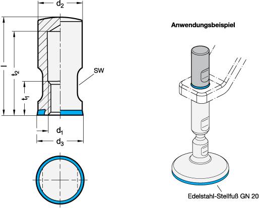 ABDECKHÜLSE KOMPLETT, HYGIENIC DESIGN