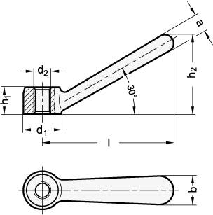 Spannmutter25, M12, Stahlguss