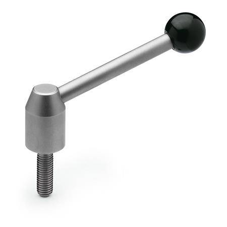 EDELSTAHL-SPANNHEBEL, VERSTELLBAR, SCHRÄG