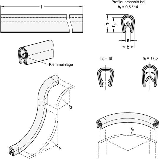 KANTENSCHUTZ-PROFIL (1 ROLLE = 20 METER)
