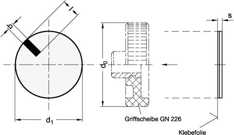 ALU-DECKSCHILD DURCHM.51,5 SELBSTKLEBEND